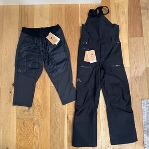 FLYLOW Bibs & 3/4 Puffer Pant - NEW WITH TAGS